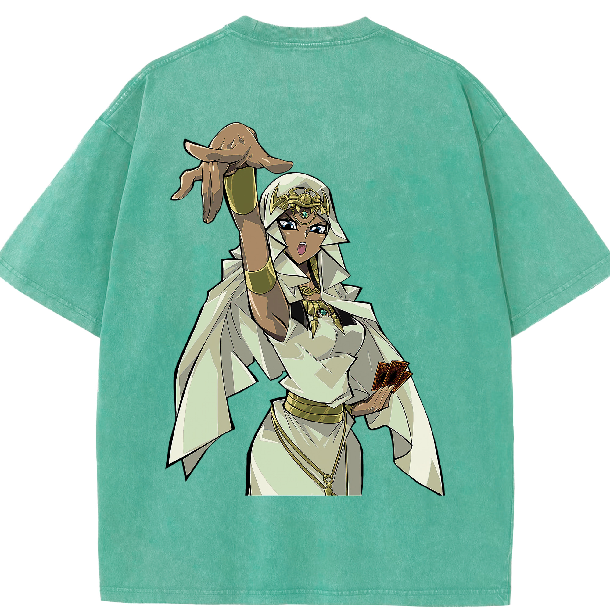 （画像用） 遊☆戯☆王 Yu-Gi-Oh! 綿100% ヴィンテージ風 半袖Tシャツ（背面プリント）